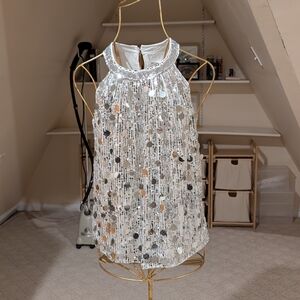 Grace Karin Sequin Halter Top, Party Tank Top, Size M